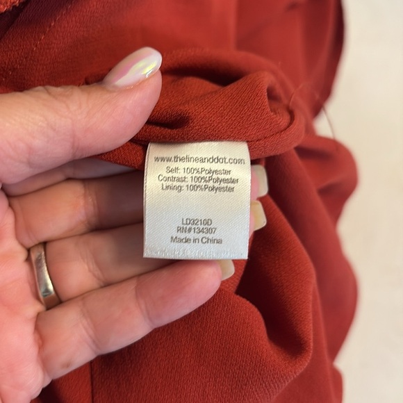 Line & Dot color block muni dress embellished beaded accent statement sleeves M - Picture 14 of 17